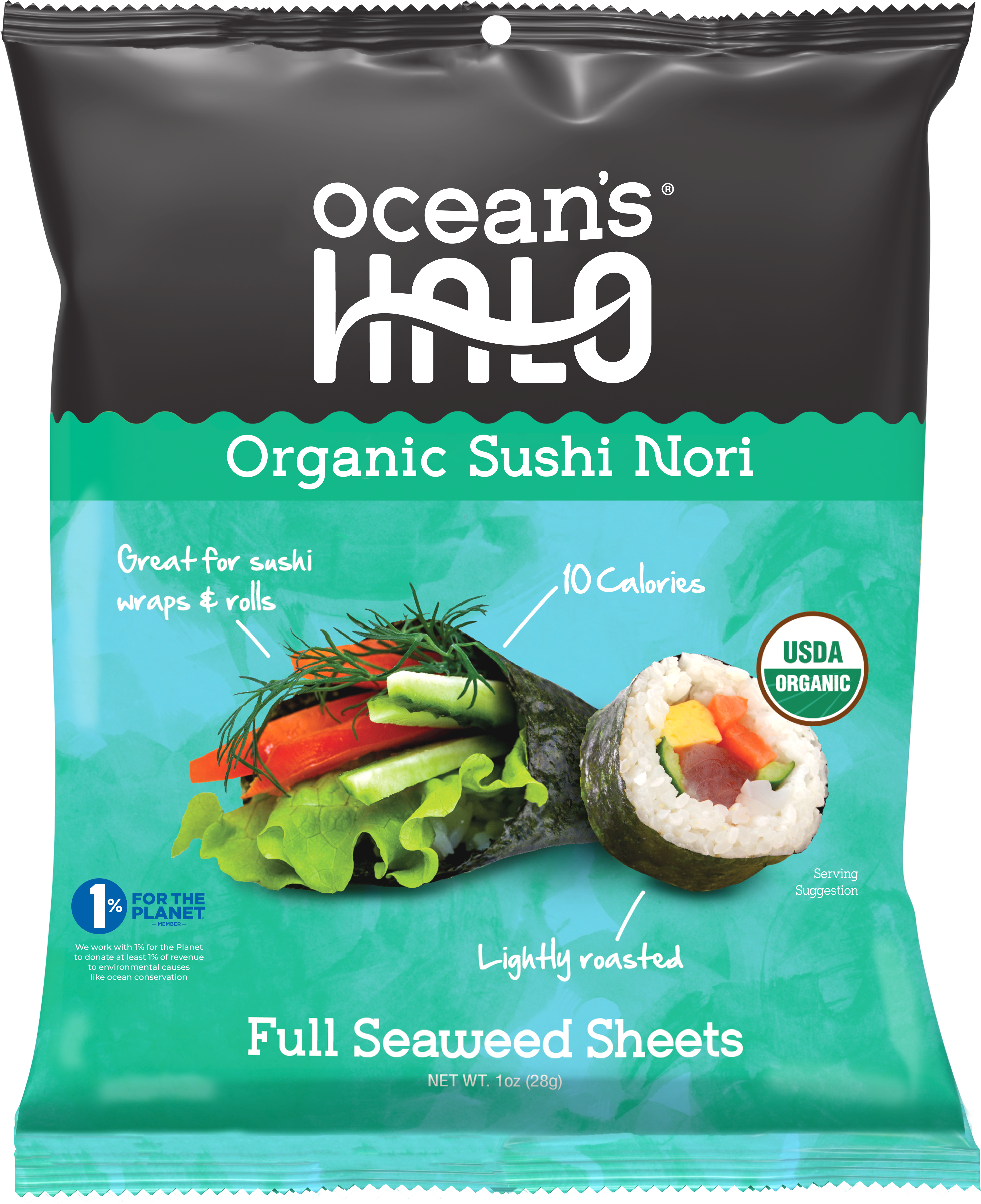 Ocean’s Halo organic sushi nori bag.