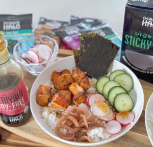 Salmon Rice Bowl.