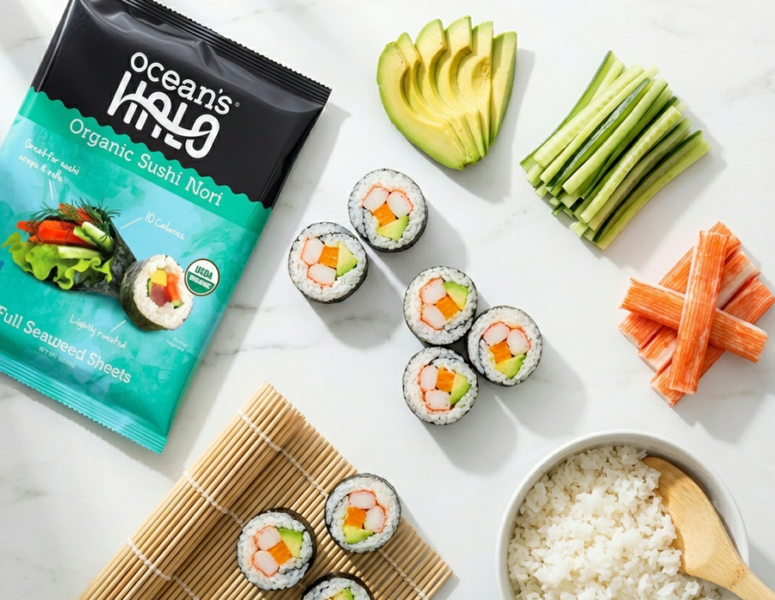 California sushi roll and its ingredients